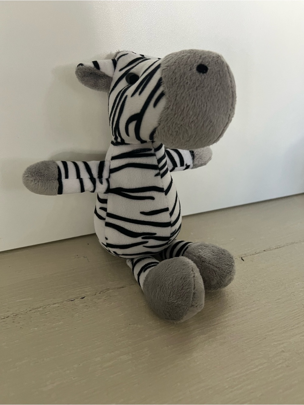 Zebra Plush Stuffed Animal 8” Black White Striped Gray Safari Animal